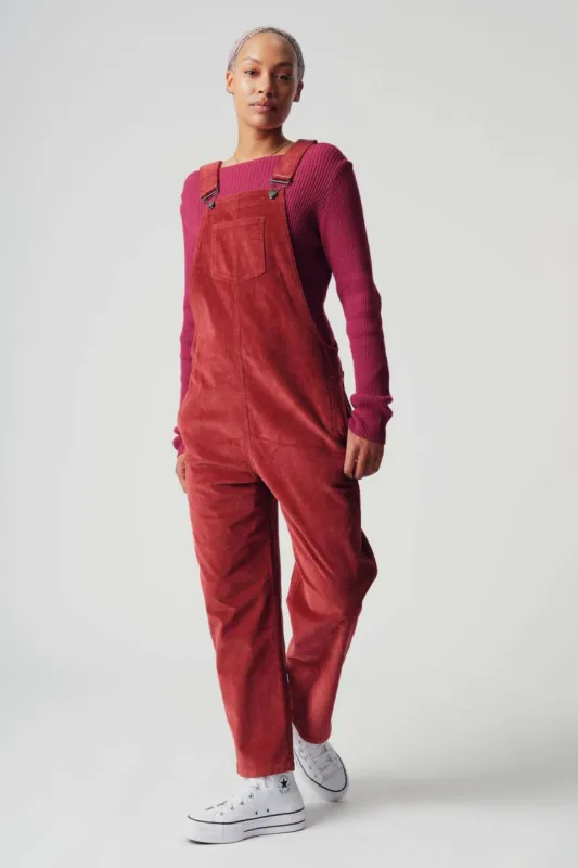 JOY - Organic Cord Dungaree Cherry sold by Komodo Fashion