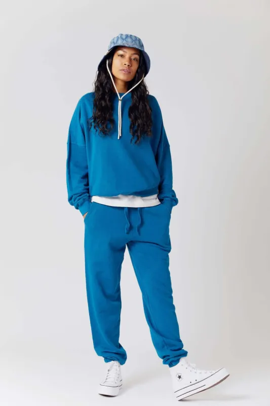 EVIE - Organic Cotton Joggers Teal Blue sold by Komodo Fashion