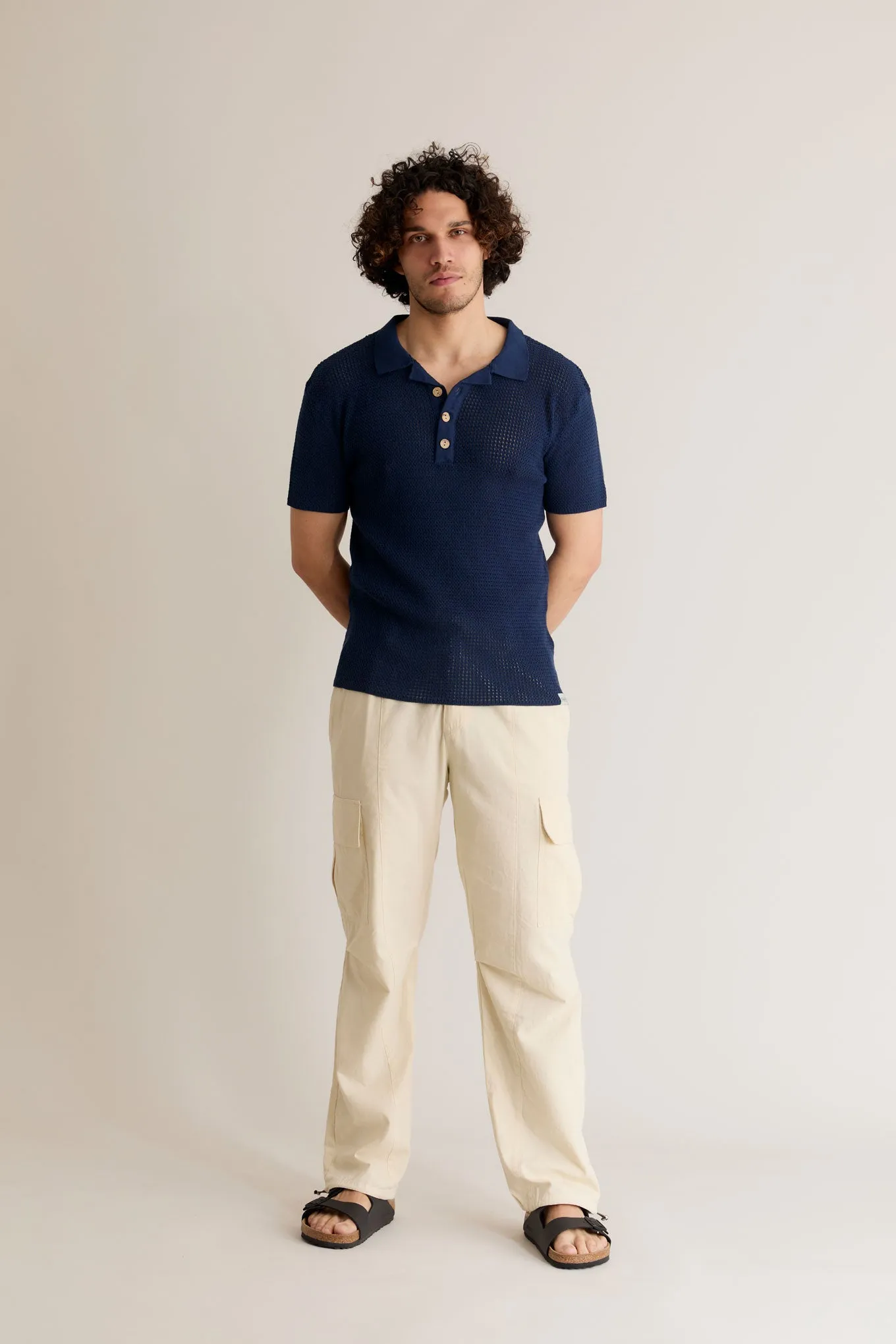 OLIVER - Organic Cotton Polo Top Dark Navy sold by Komodo Fashion product image thumbnail 4