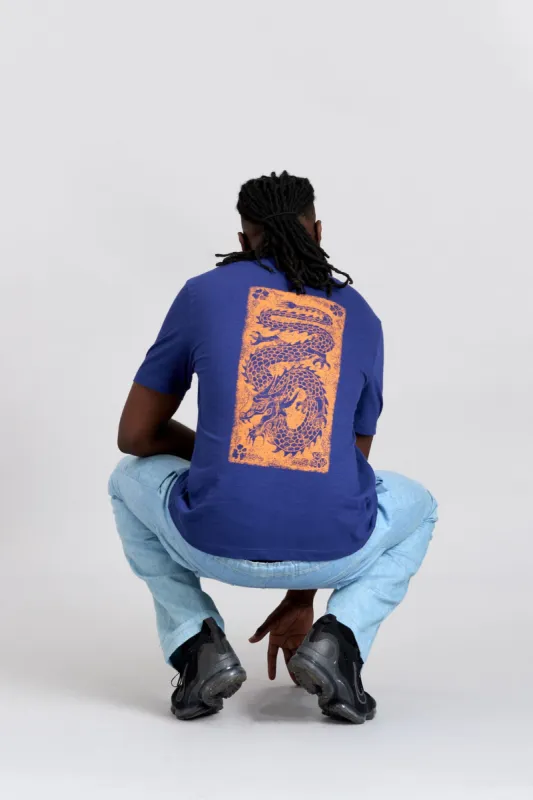 DRAGON - Organic Cotton Tee Navy sold by Komodo Fashion
