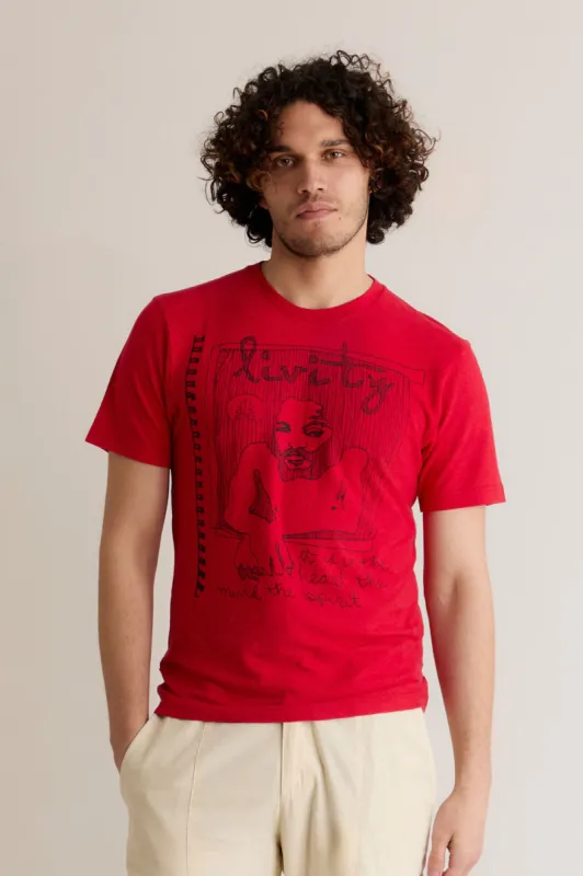 SPIRIT - Hemp Tee by LIVITY Red sold by Komodo Fashion