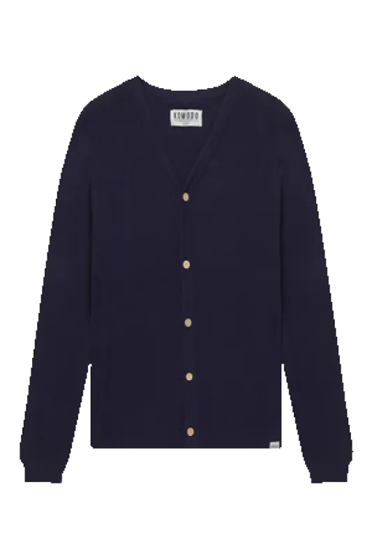 LUCAS - Organic Cotton Cardigan Dark Navy sold by Komodo Fashion