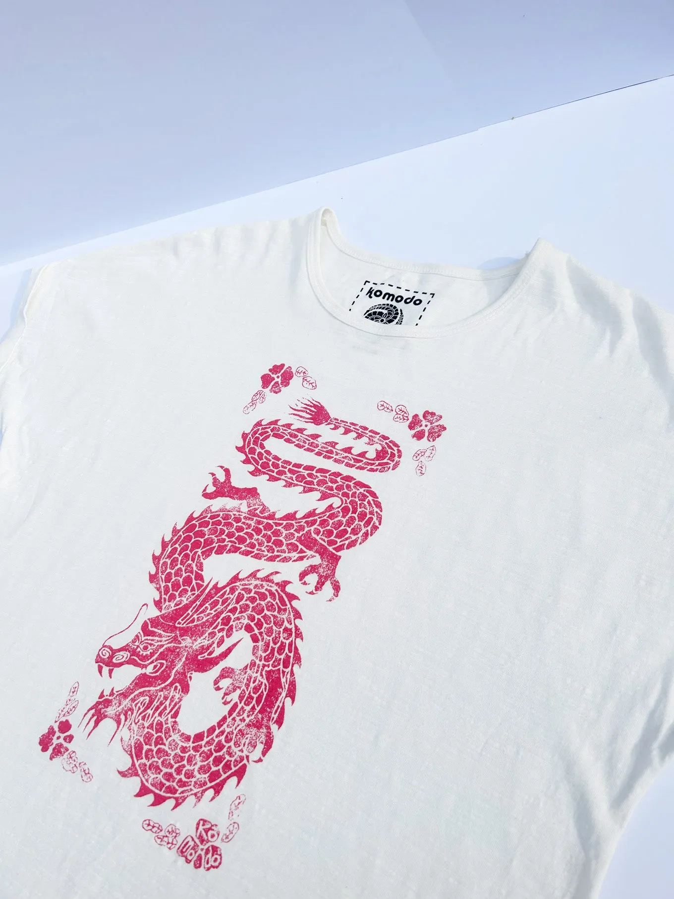 DRAGON - Organic Cotton Off White Tee sold by Komodo Fashion product image thumbnail 5