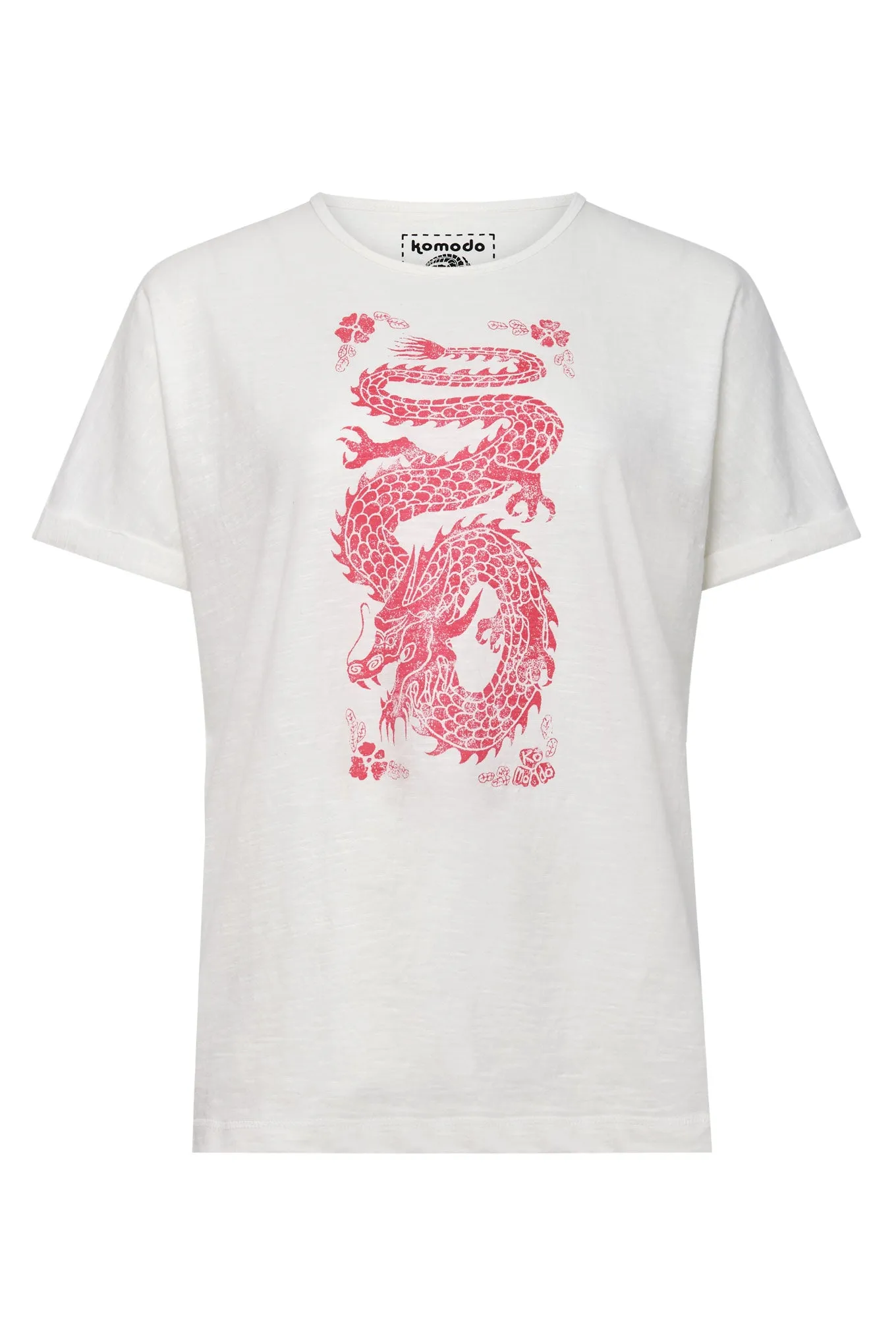 DRAGON - Organic Cotton Off White Tee sold by Komodo Fashion product image thumbnail 2