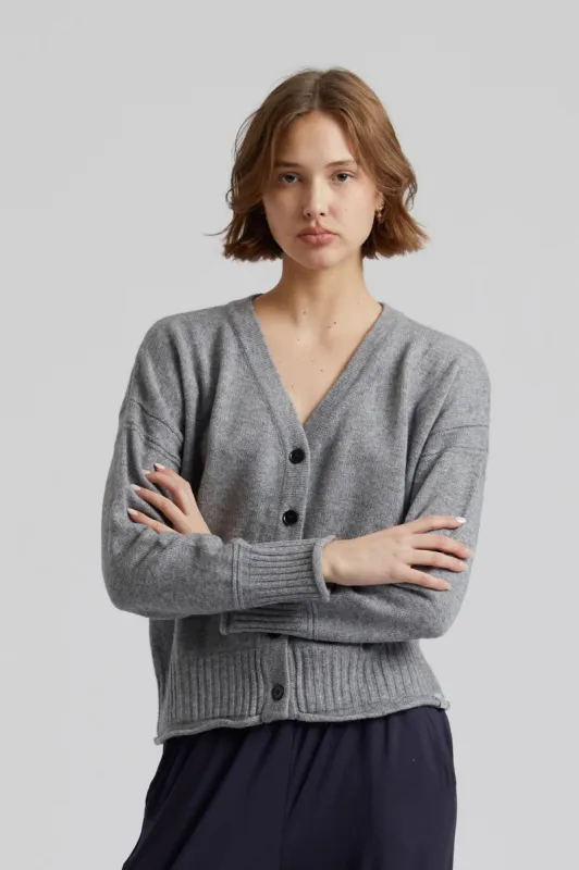 BINKY Cashmere Cardigan - Grey sold by Komodo Fashion