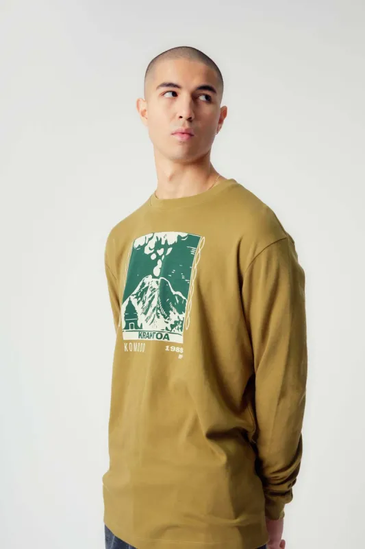 HAKON VOLCANO  -  Organic Cotton Tee Olive sold by Komodo Fashion
