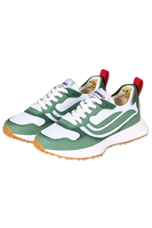 G-MARATHON Eco Trainer by GENESIS White & Green sold by Komodo Fashion