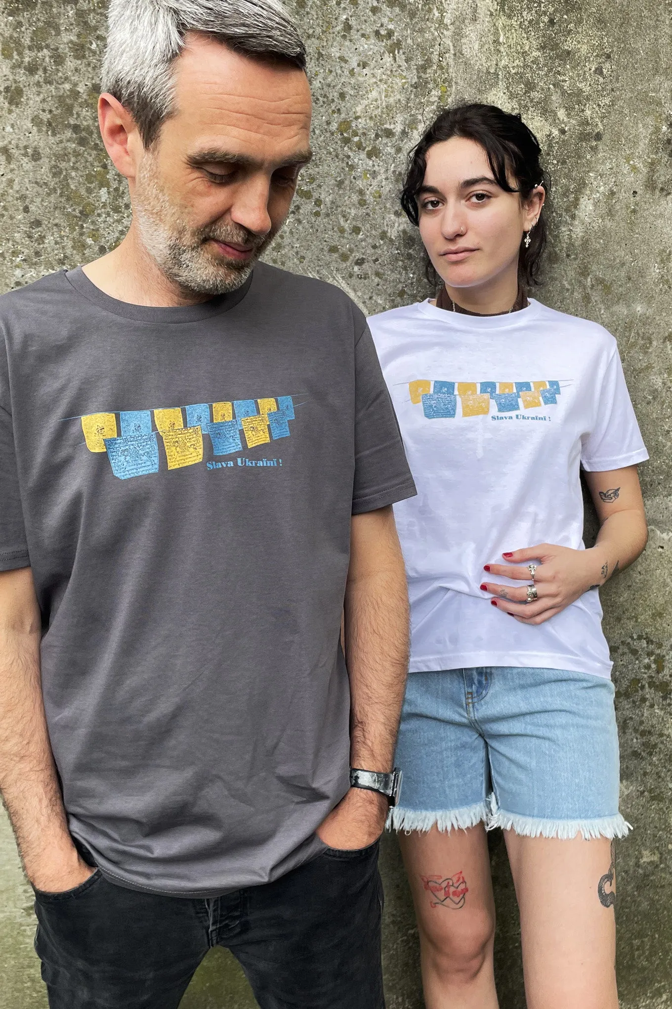 SLAVA UKRAINE! Organic cotton mens tee - White sold by Komodo Fashion product image thumbnail 4