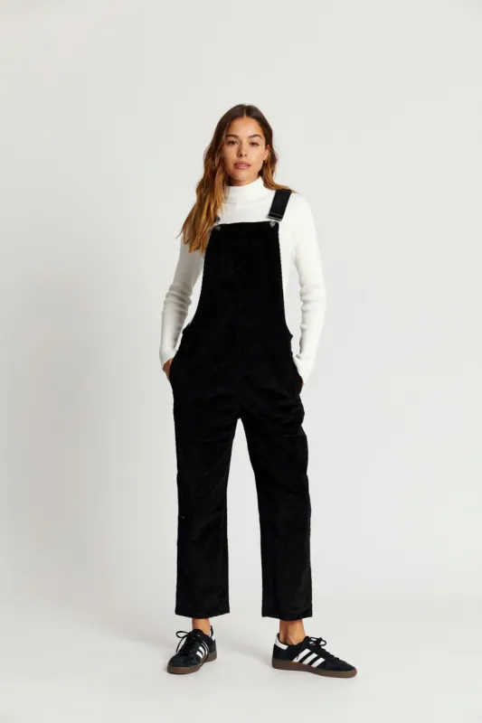 JOY - Organic Cord Dungaree Black sold by Komodo Fashion