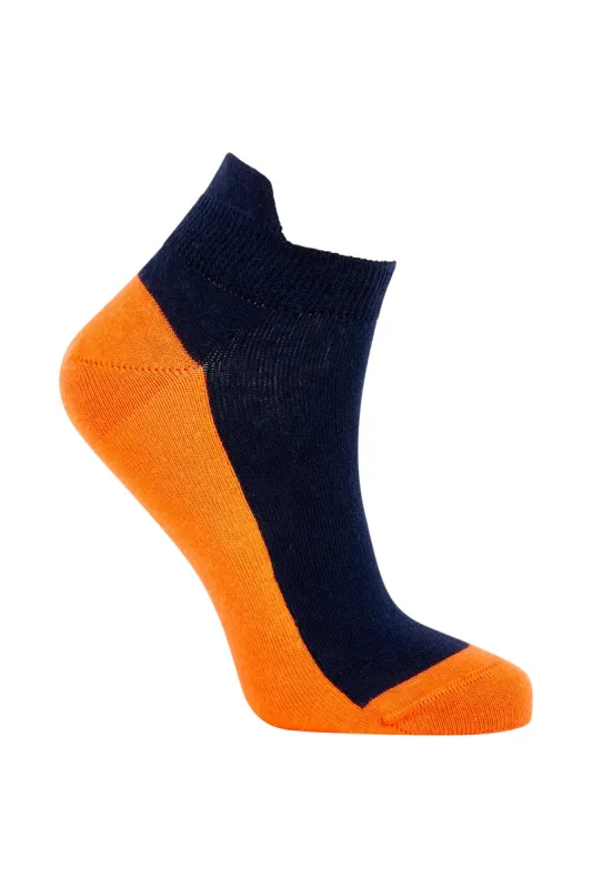 PUNCHY ANKLE Navy - Organic Cotton Socks sold by Komodo Fashion