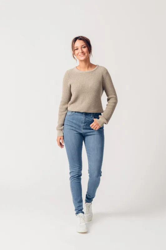 CARRIE mid blue - GOTS organic cotton Jeans by UCM sold by Komodo Fashion
