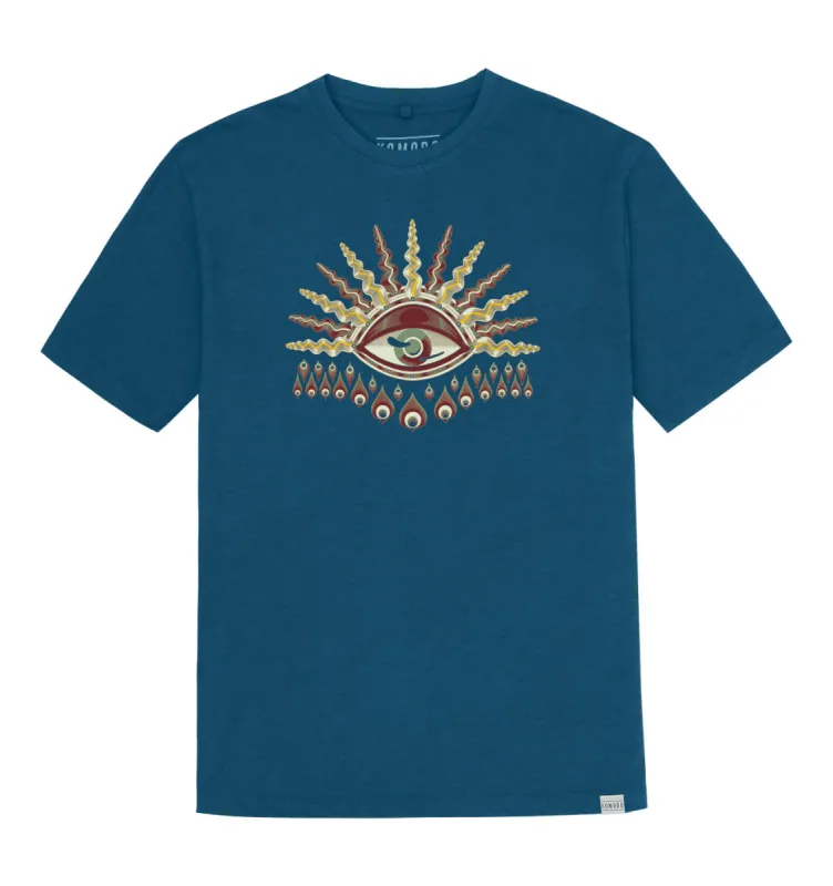 KOMODO'S EYE - GOTS Organic Cotton Tee Teal Blue sold by Komodo Fashion