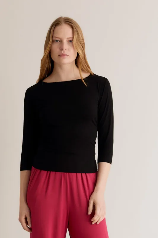 GIA - Tie Back Black Top sold by Komodo Fashion