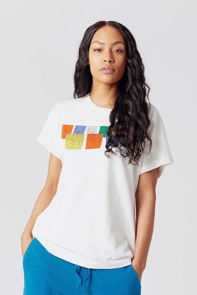 TIBET Organic Cotton T-Shirt Off White sold by Komodo Fashion