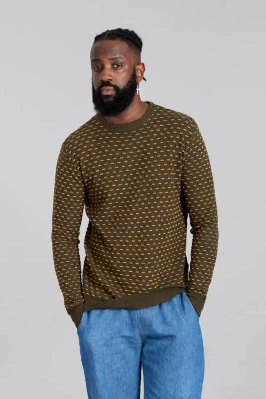 HASAN - Linen Jumper Dark Green sold by Komodo Fashion