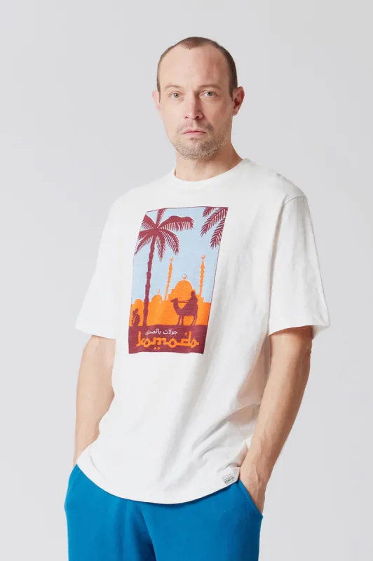 DESERT TOURS - Organic Cotton Tee Off-White sold by Komodo Fashion