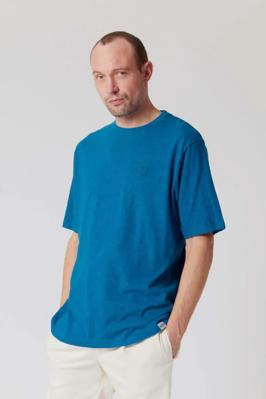 KIN - GOTS Organic Cotton Tee Teal  Blue sold by Komodo Fashion