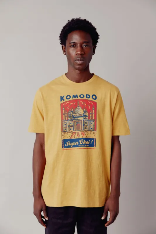 SUPER CHAI Mens GOTS Organic Cotton Tee - Honey sold by Komodo Fashion