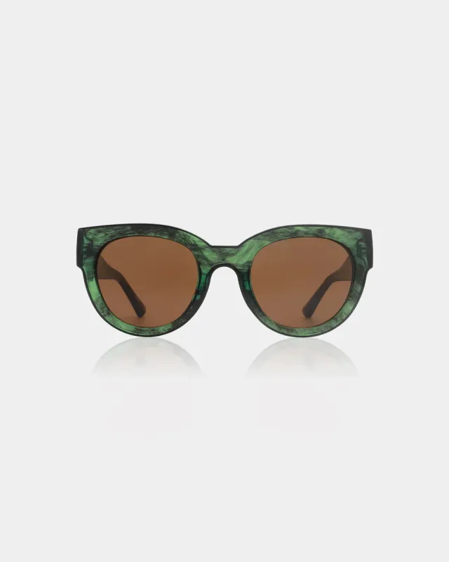 LILLY - Green Marble Transparent Sunglasses by A.Kjaerbede sold by Komodo Fashion