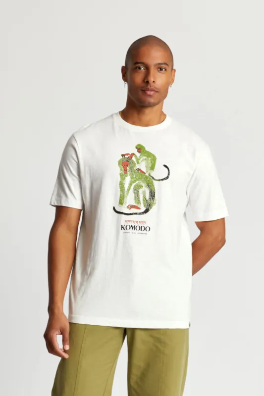 MONKEYS Tee - GOTS Organic Cotton Off White made by Komodo Fashion
