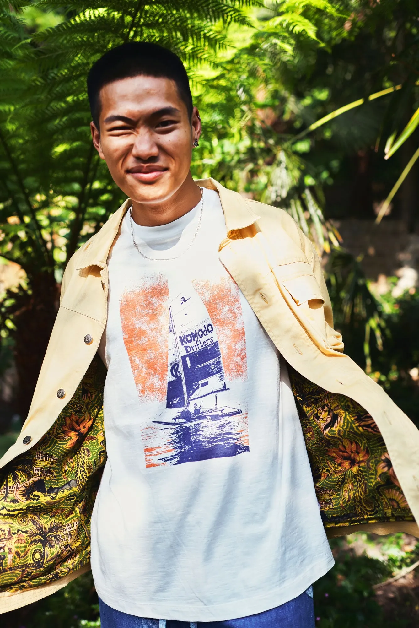 SAILING - Organic Cotton Tee Off White sold by Komodo Fashion