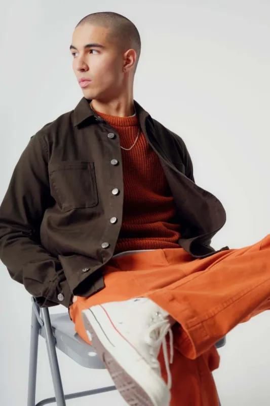 JEAN - Organic Cotton Overshirt Khaki sold by Komodo Fashion