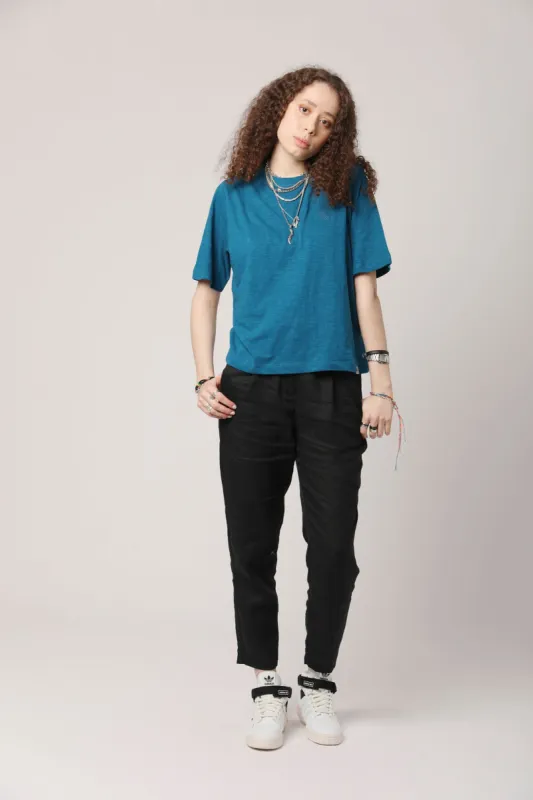 LILA Linen Trousers Black sold by Komodo Fashion