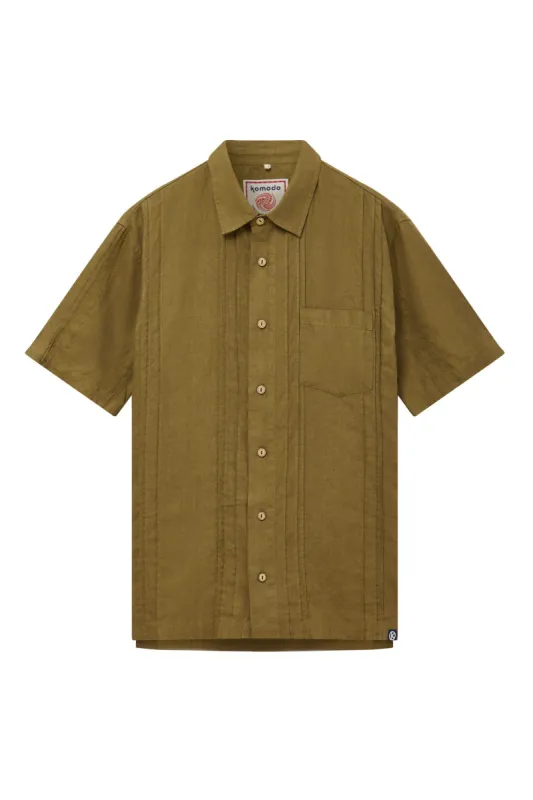 LEO - Linen Shirt Khaki sold by Komodo Fashion