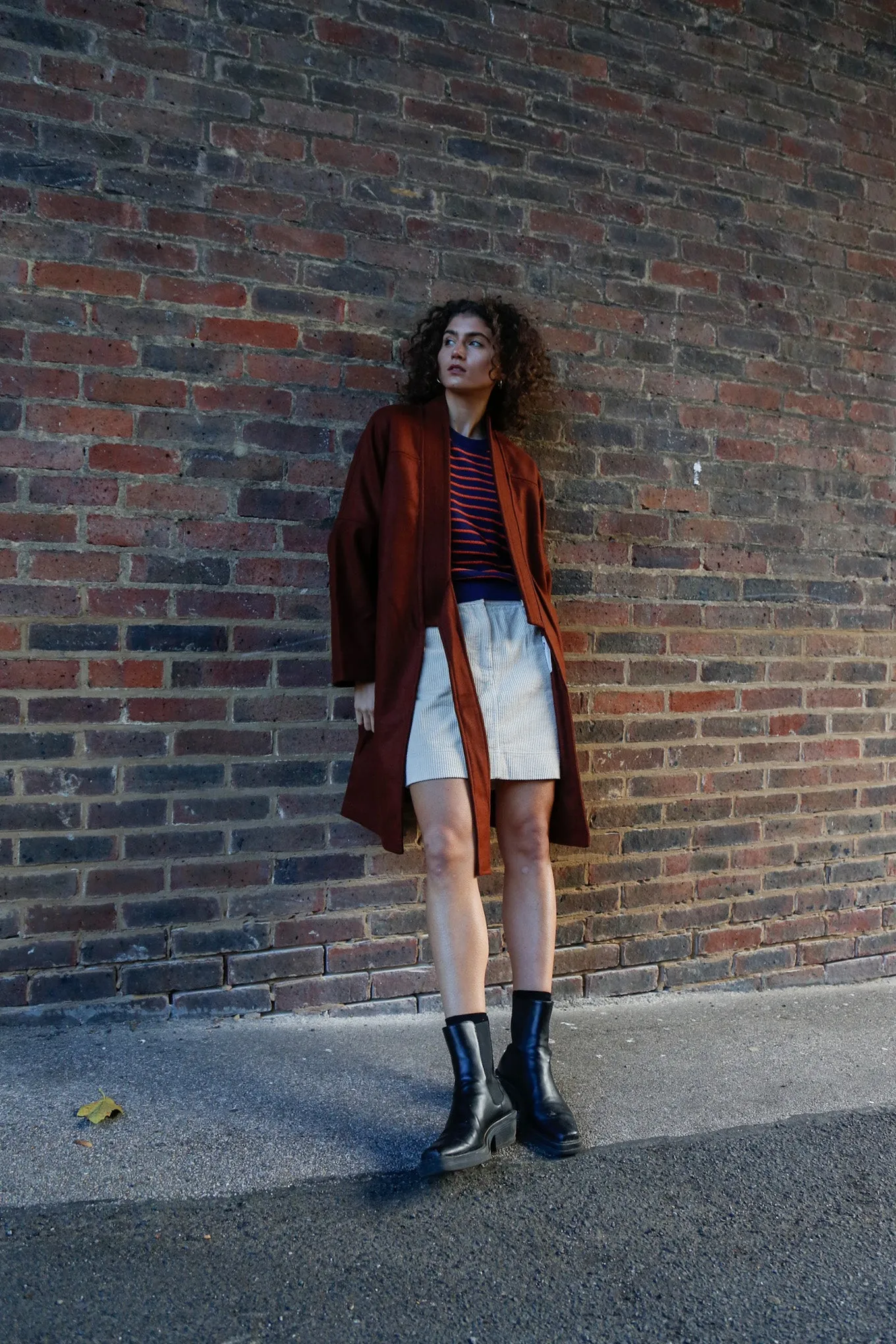 KAIA - Wool Blend Twill Coat Chestnut sold by Komodo Fashion product image thumbnail 4