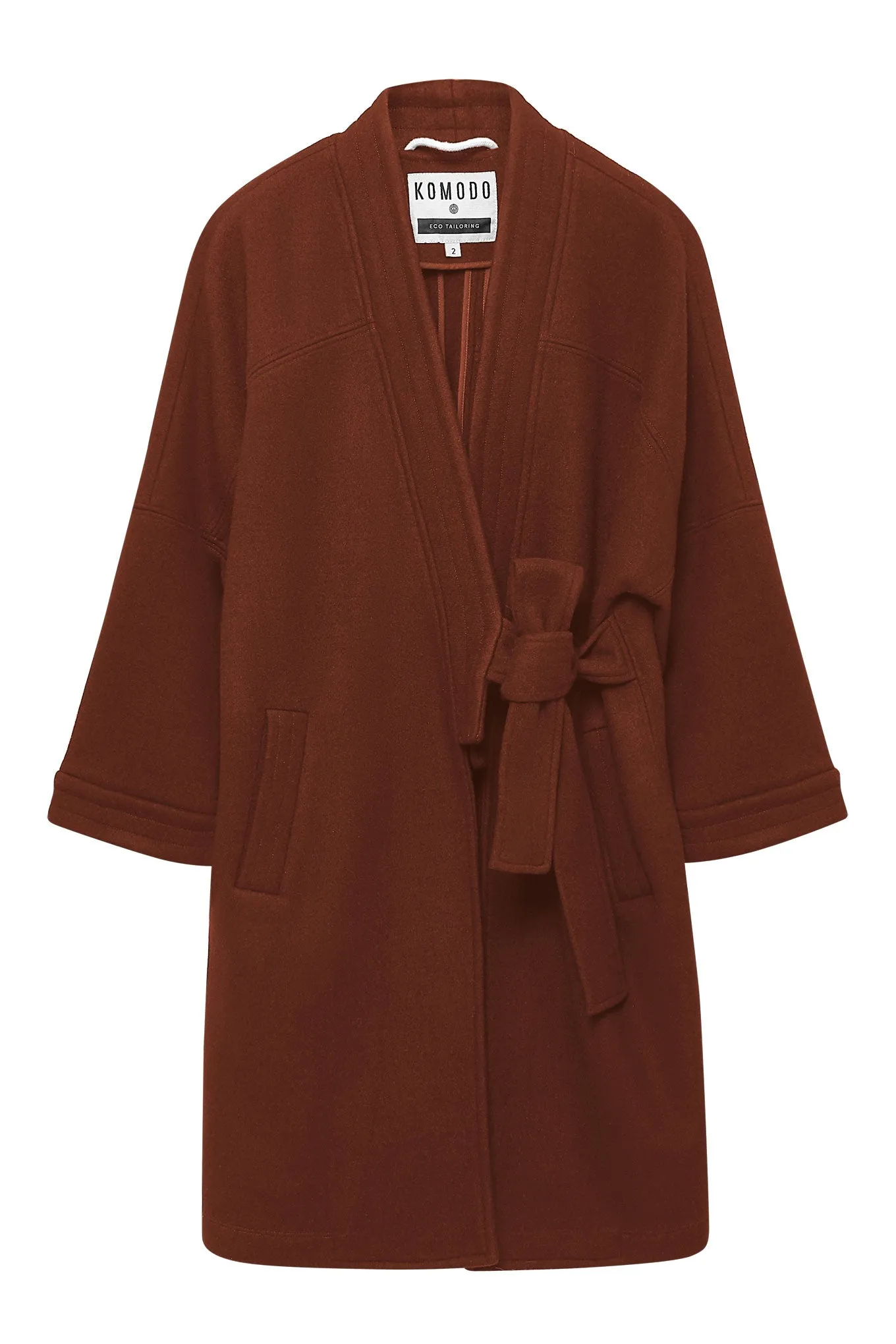 KAIA - Wool Blend Twill Coat Chestnut sold by Komodo Fashion product image thumbnail 2
