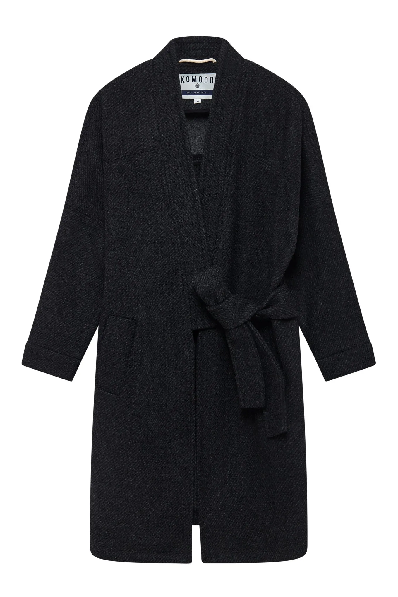 KAIA - Wool Blend Twill Coat Charcoal sold by Komodo Fashion product image thumbnail 2