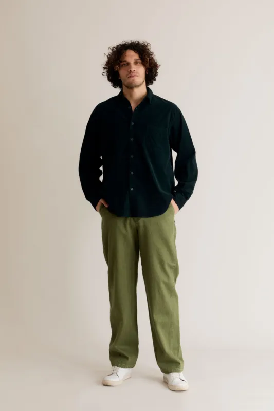 MAKULU Organic Cotton Trouser - Green Wash sold by Komodo Fashion
