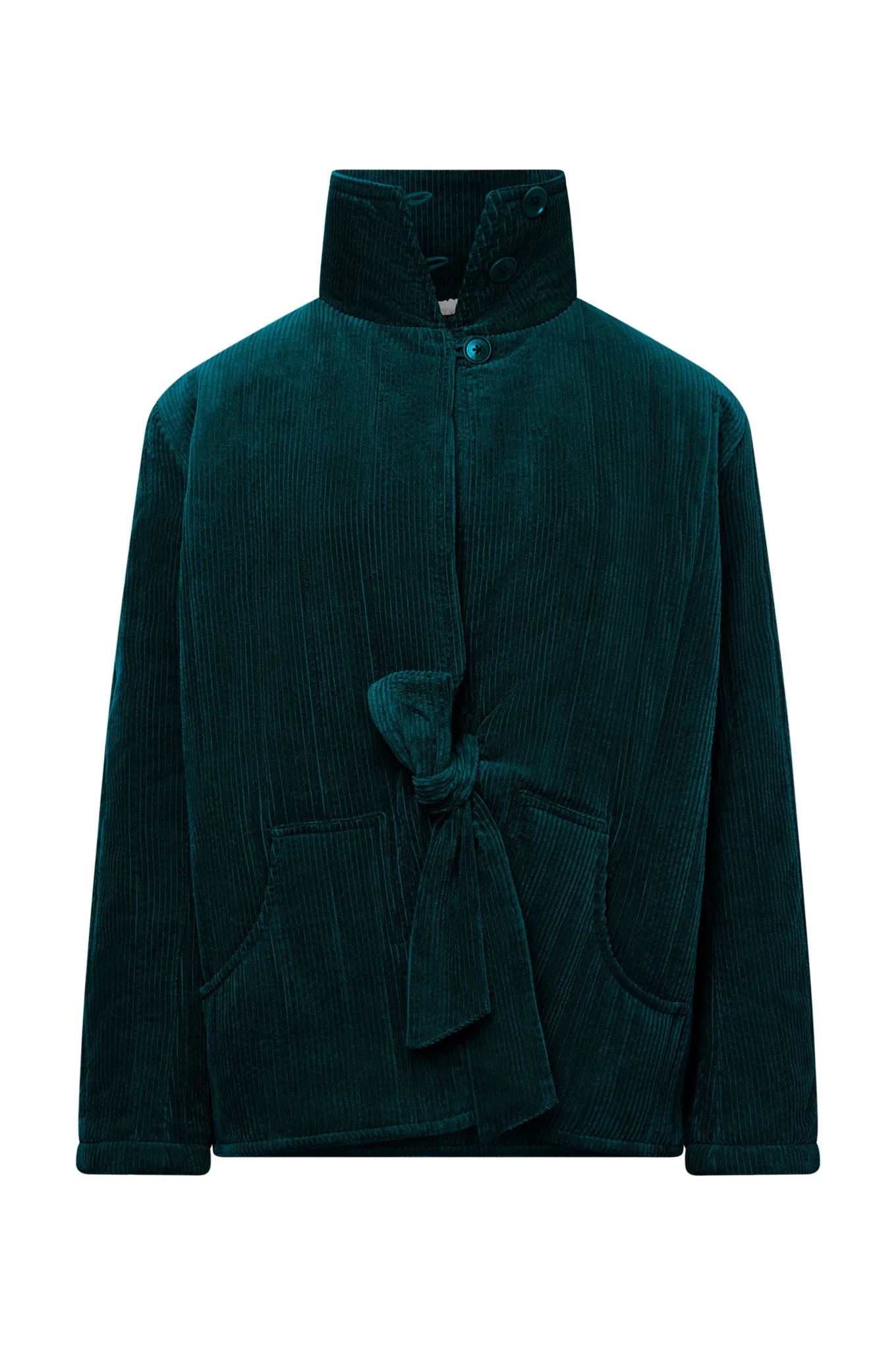 KENEILA Organic Cotton Corduroy Coat - Marine green sold by Komodo Fashion