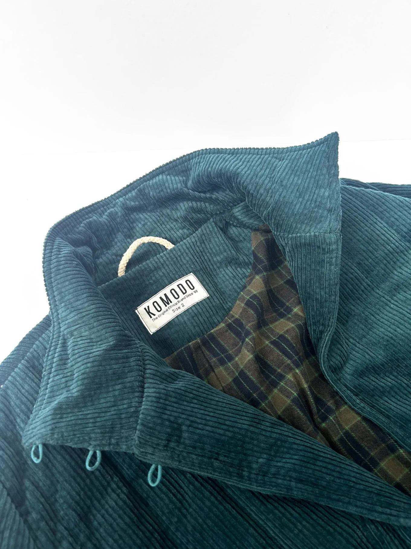 KENEILA Organic Cotton Corduroy Coat - Marine green sold by Komodo Fashion product image thumbnail 2