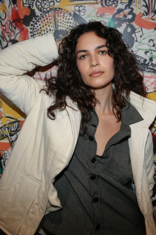 KENEILA Organic Corduroy Coat - Winter White sold by Komodo Fashion