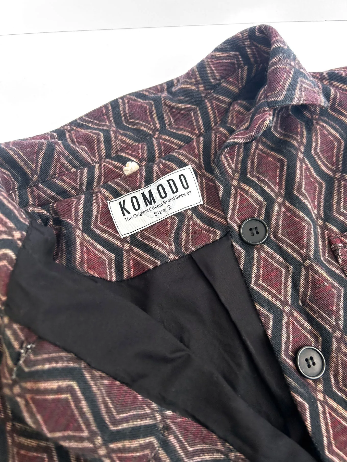 GINA Organic Cotton Overshirt - Batik Diamond sold by Komodo Fashion product image thumbnail 4
