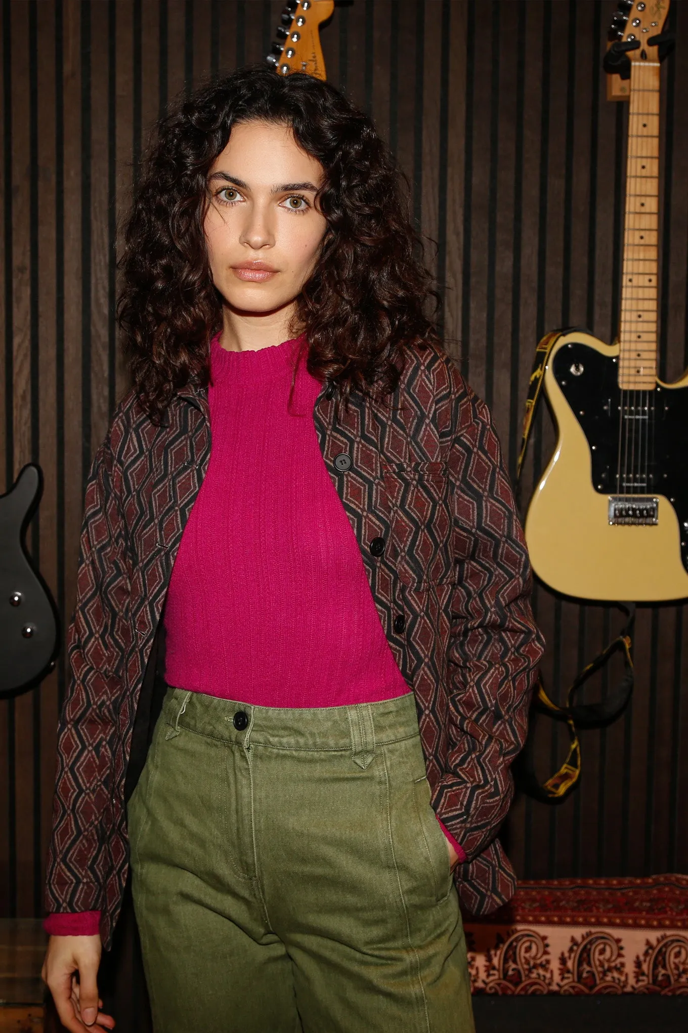 GINA Organic Cotton Overshirt - Batik Diamond sold by Komodo Fashion