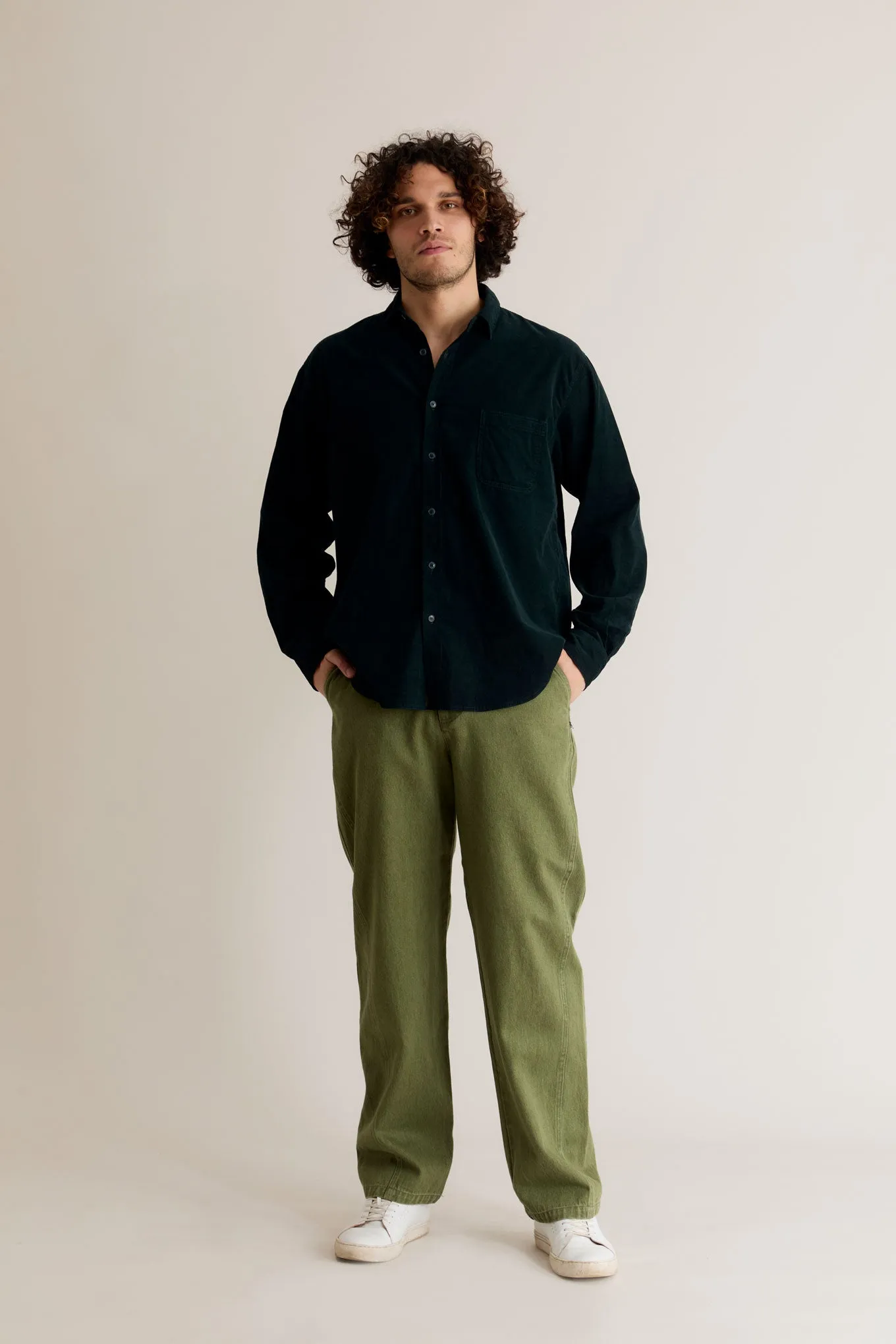 ABEL Organic Corduroy Shirt - Dark Marine sold by Komodo Fashion