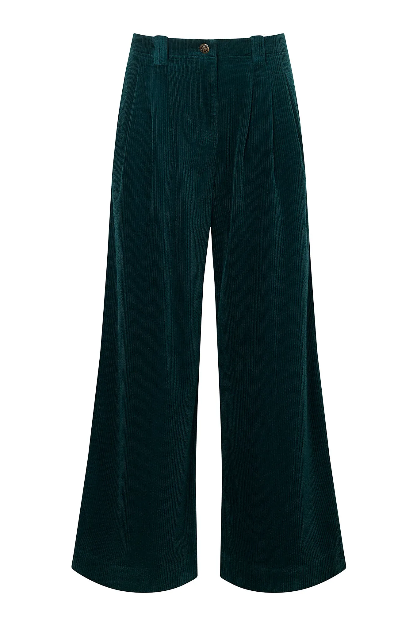 LOLA Organic Cotton Corduroy Trouser - Marine Green sold by Komodo Fashion product image thumbnail 2