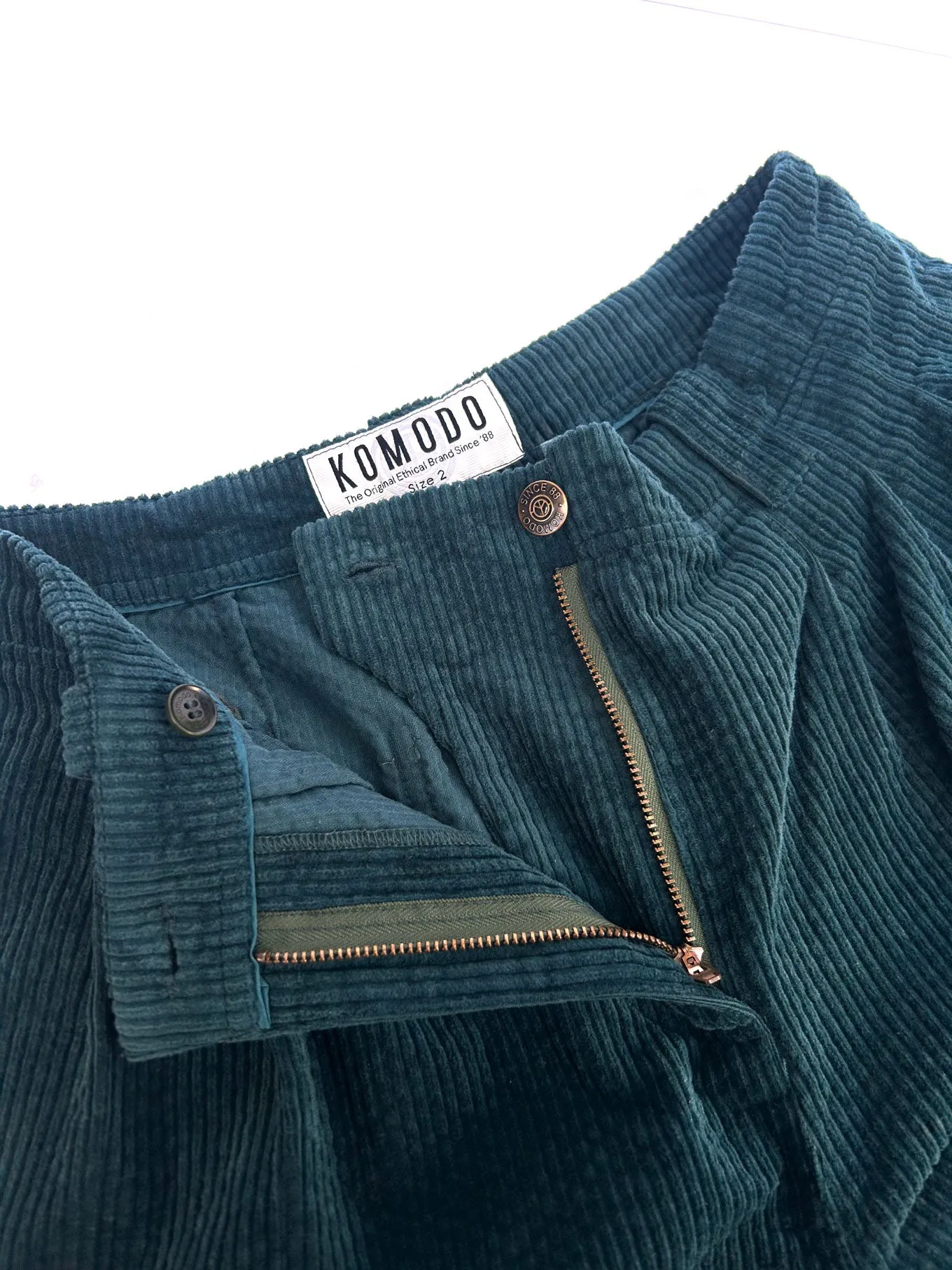 LOLA Organic Cotton Corduroy Trouser - Marine Green sold by Komodo Fashion product image thumbnail 3