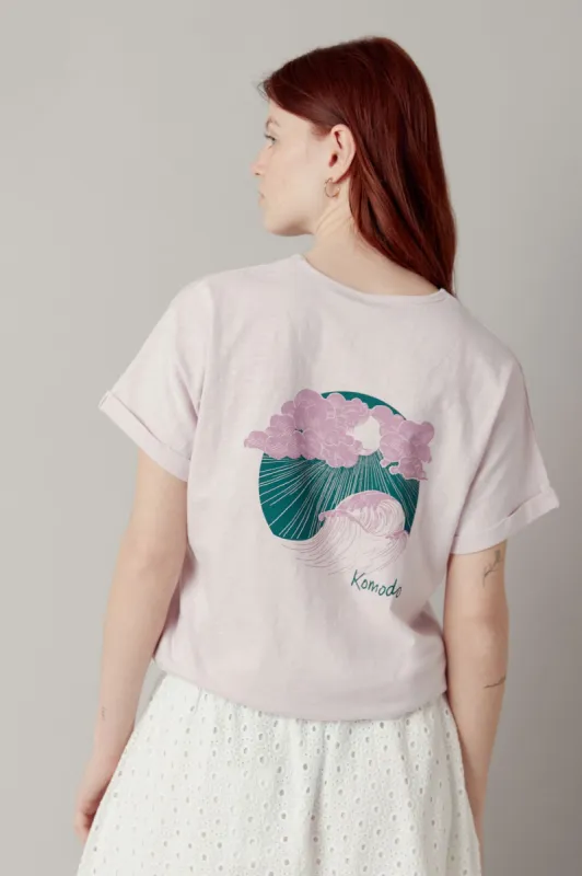 SURF Tee GOTS Organic Cotton - Pink Lavender sold by Komodo Fashion