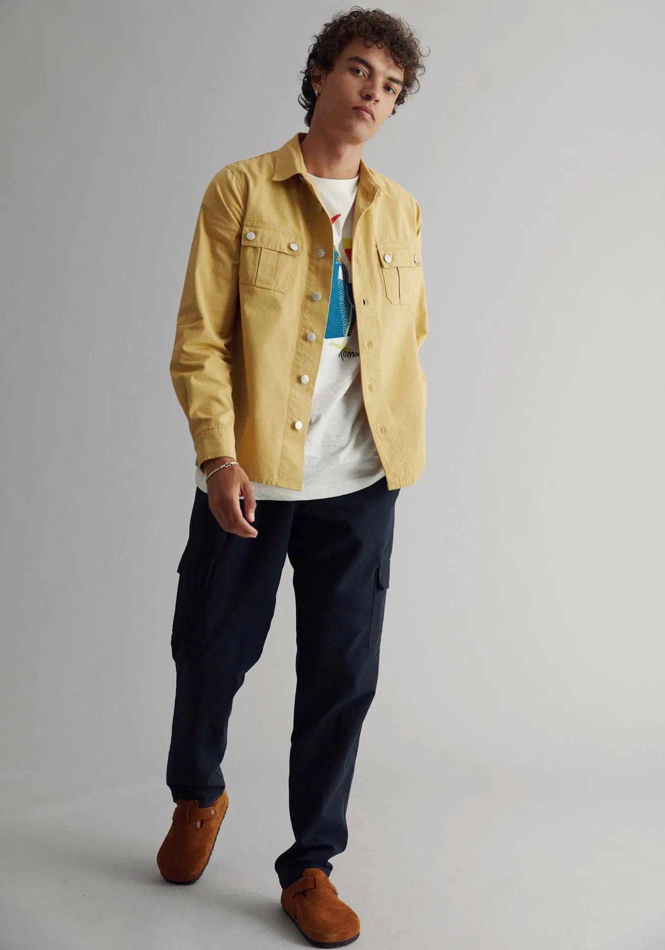 JEAN Organic cotton overshirt - Sand sold by Komodo Fashion