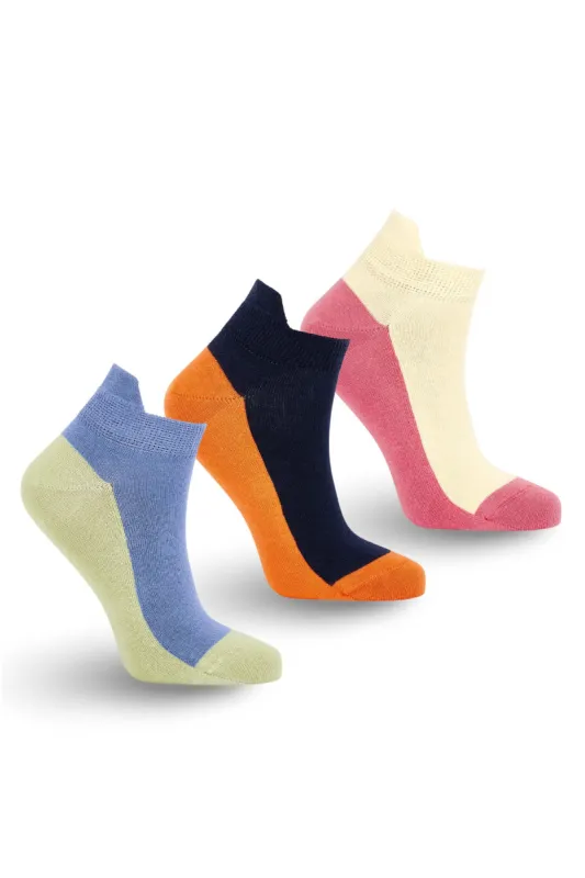 PUNCHY ANKLE Multi x3 Boxset - Organic Cotton Socks sold by Komodo Fashion