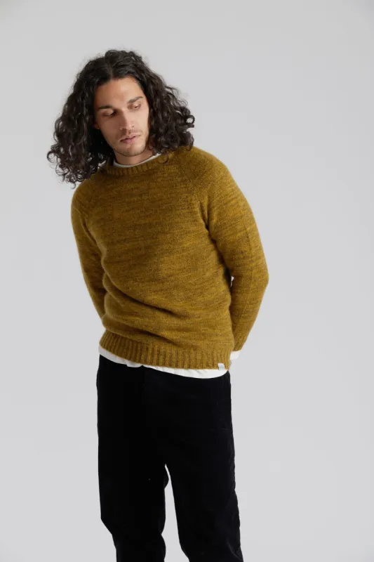 ELIJAH - Mohair Blend Jumper Mustard sold by Komodo Fashion