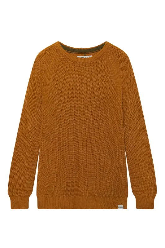 SERGIO - Womens Organic Cotton Jumper Mustard sold by Komodo Fashion