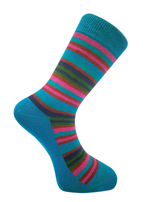 STRIPE - GOTS Organic Cotton Socks Blue sold by Komodo Fashion