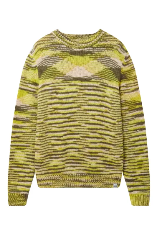 TEMURA Handknit Wool Jumper - Green sold by Komodo Fashion
