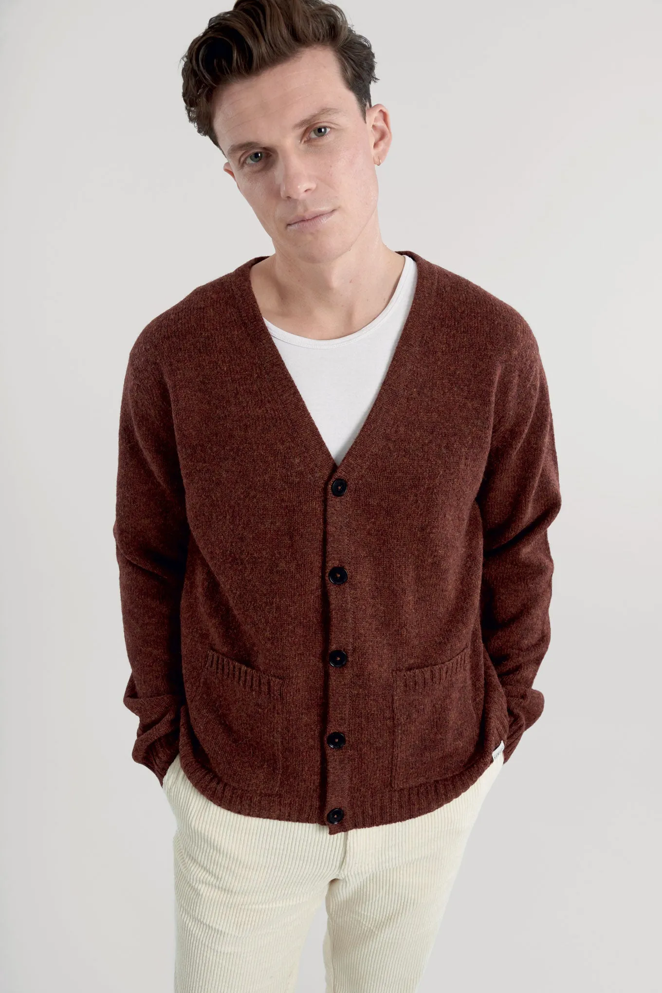 BATSA Wool Cardigan - Chestnut sold by Komodo Fashion