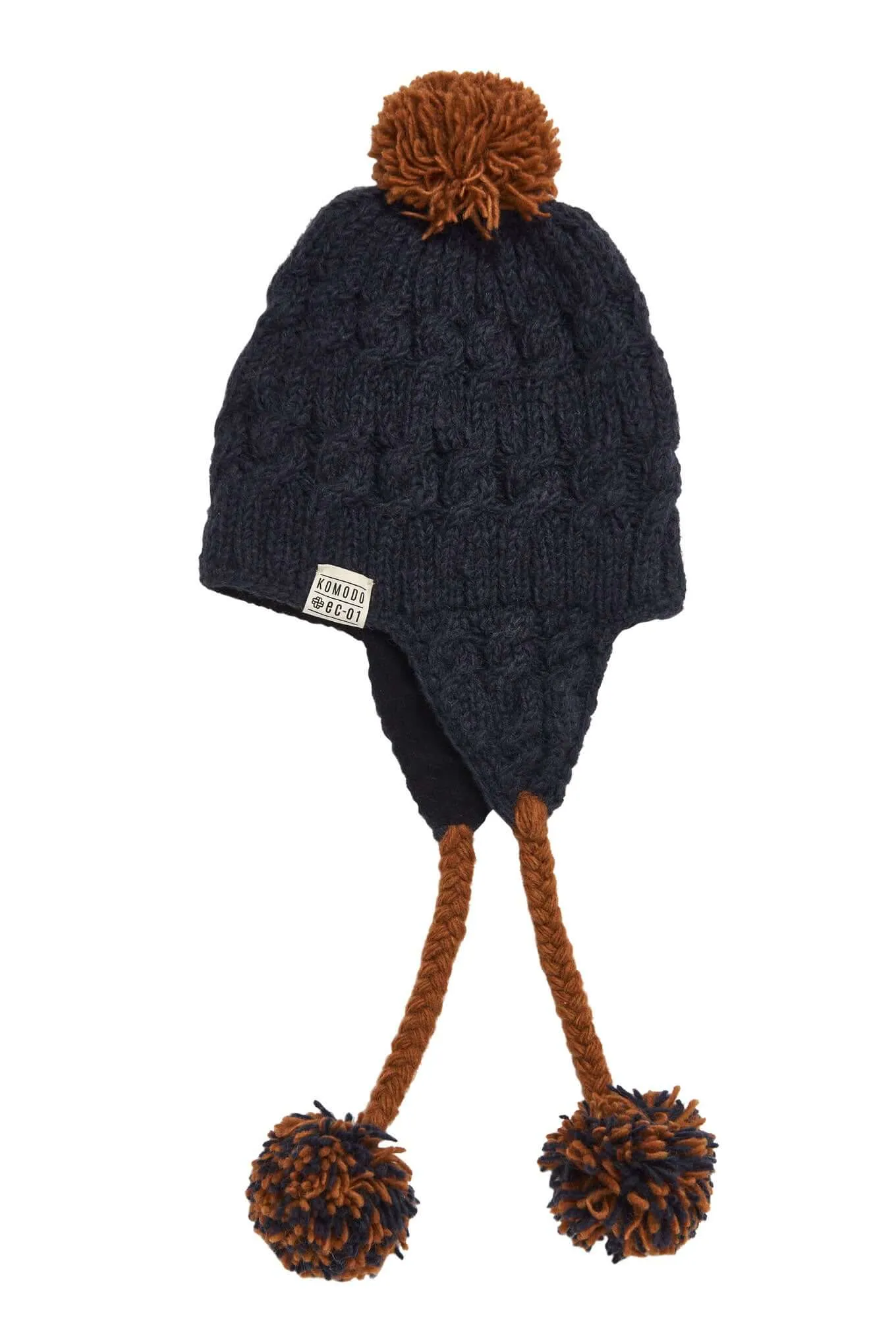 GIN - Fleece Lined Lambswool Hat Navy sold by Komodo Fashion