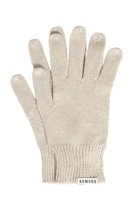 CITY - Organic Cotton Gloves Natural sold by Komodo Fashion